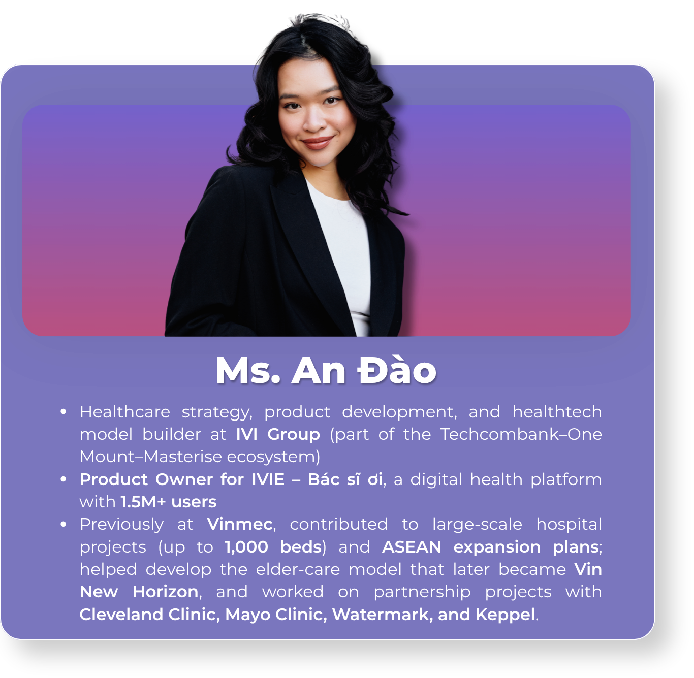 Ms. An Đào - Board of Mentors